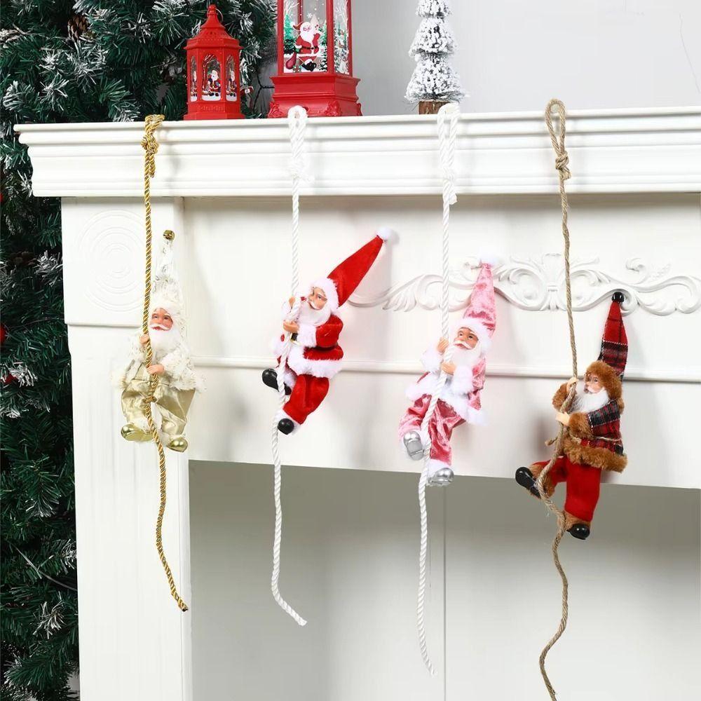 Xmas Decorations Santa Claus Hanging Pendants Cartoon Christmas Tree Ornament  for 2025 Xmas