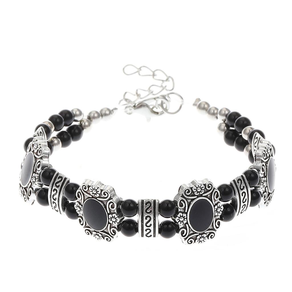 2025 Hot-selling personality retro turquoise bracelet bohemian ethnic style jewelry women's light luxury temperament bracelet