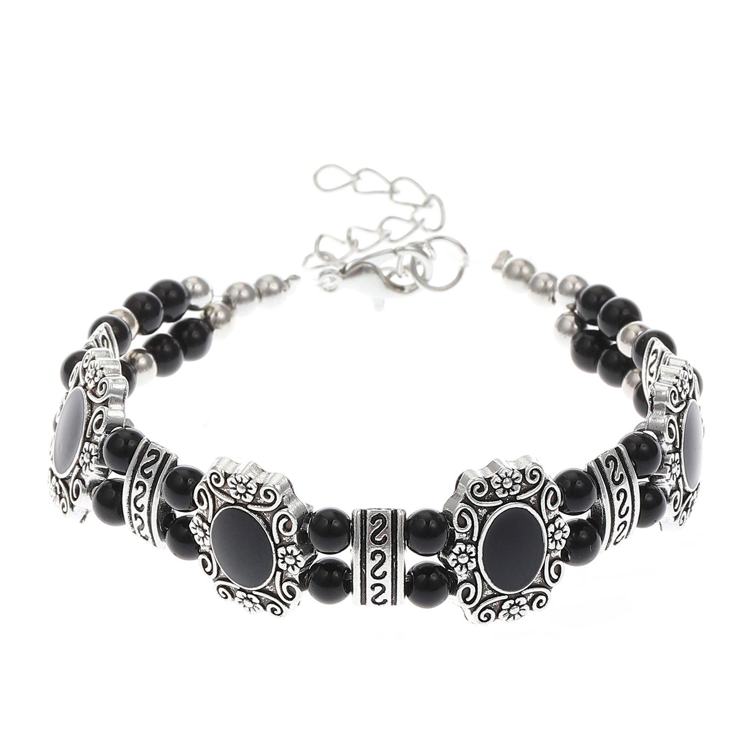 

2025 Горячая распродажа, браслет в стиле ретро с бирюзой, богемный этнический стиль, ювелирные изделия, женский браслет с темпераментом в стиле легкой роскоши