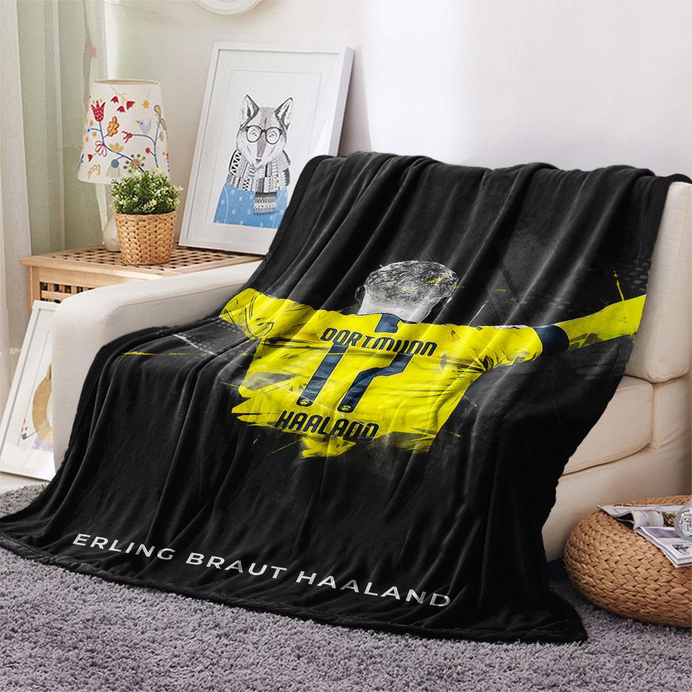 Affiche Haaland Couverture en Flanelle, Haute qualité Confortable pour Toutes les Saisons, Décoration Intérieure, Chaleur et Confort