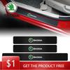 Car Sticker 4PCS Carbon Fiber Car Door Sill Protection Door Sill Anti-Scratch Stickers For Yeti Octavia A7 A5 Kodiaq Karoq   NL6