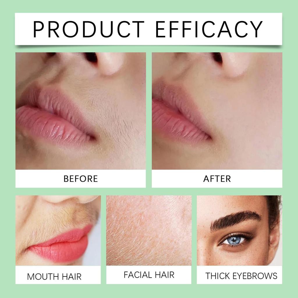 EELHOE Gentle Facial Hair Removal Wax Strips - No Residue, Portable & Easy for Daily Use