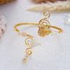 Barock-Stil Barocke Blume Armreif Offenes Design Florales Armband Oberarmmanschette Fotoshooting