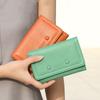 Elegant Portable Card Holder Multifunctional Zipper Coin Pouch Simple Woman Short Wallet  Girls