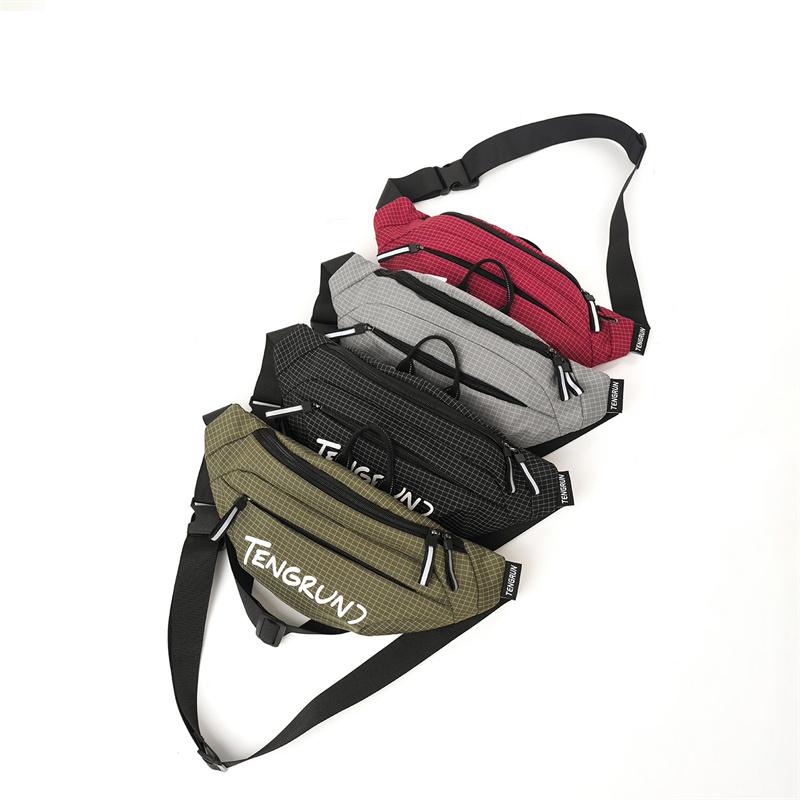 Letter Crossbody Bag Men's Chest Bag Sports Waist Bag Women's Mobile Phone Shoulder Bag