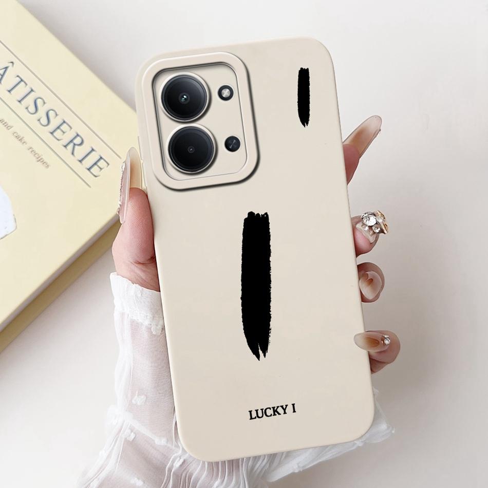For Xiaomi Poco C85 4G Lucky Initial Letter Phone Case For Poco C85 C 85 4G Soft Silicone Shockproof Cases Bumpers
