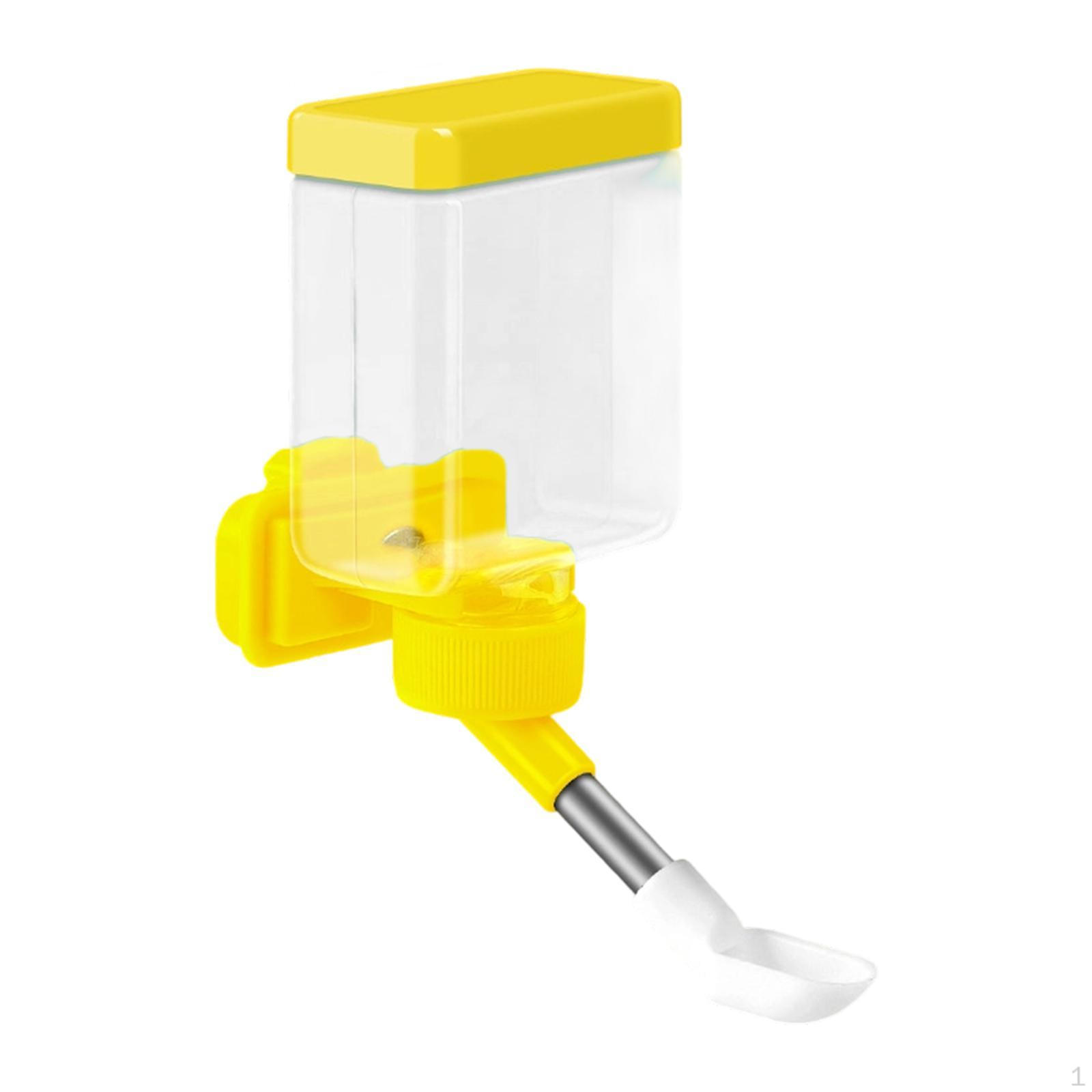 

Bird Water Dispenser Feeder Cage Mounted for Pet Parrot Small Birds Finch жёлтый