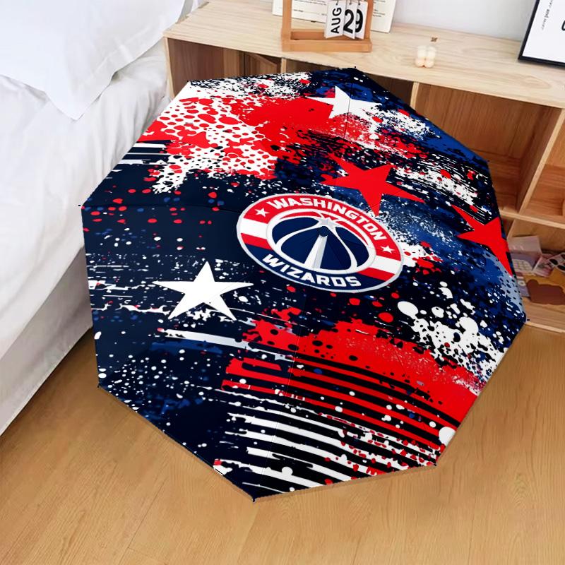 Washington basketball Stars Umbrella Folding umbrella, automatic umbrella 8-Frame for Travel, camping Use Gift for Halloween Christmas