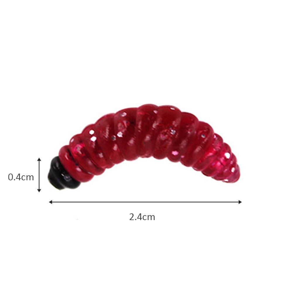 50Pcs Plastic Fishing Lures Artificial Bread Worm Fishing Lure Fake Worms for Bass Trout Freshwater Saltwater
