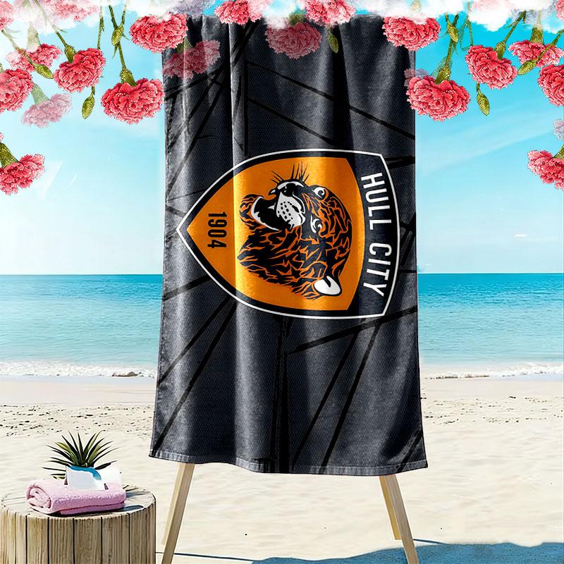 Hull City Print Beach Towel, Large Soft Quick Dry Towel for Beach Camping Swimming