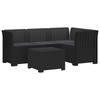 4 Seater Garden Sofa with Cushions Rattan Look PP Anthracite