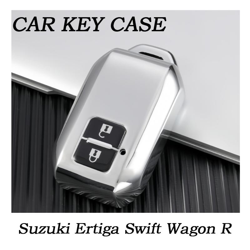 

2/4 Button Fashion TPU Car Remote Key Case Cover Shell For Suzuki Ertiga Swift Wagon R Protected Holder Keyless Fob Accessories 4 button рожевий