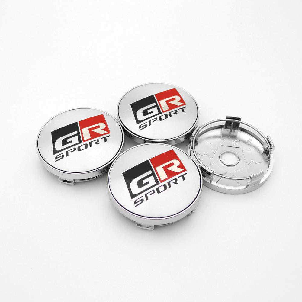 For Toyota XP130 4Pcs 56mm 60mm Car Wheel Center Hub Caps Cover For Toyota GR Sport Gazoo Racing Yaris 86 Corolla Hilux Supra C-HR Accessories