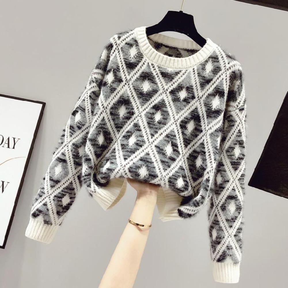 Fleece and Thicker Women's Loose Inner with Short Pullover Sweater Fashionable Mori Knitted Sweaters