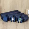 Scratch-Resistant Genuine Leather Watch Storage Box - Unisex 3-Piece Set with Pillowcase for Travel