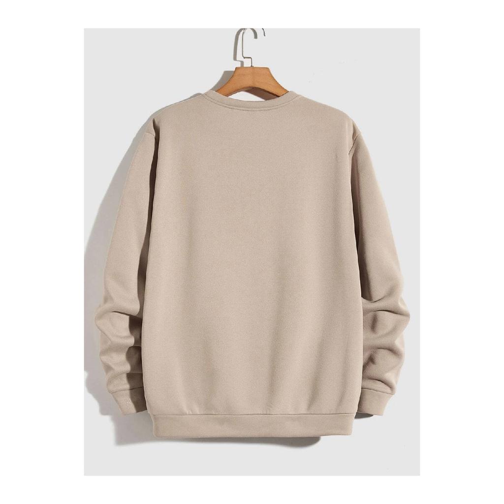 Herren-Sweatshirt in Übergröße mit Brust-Minimal-Los-Angeles-Aufdruck