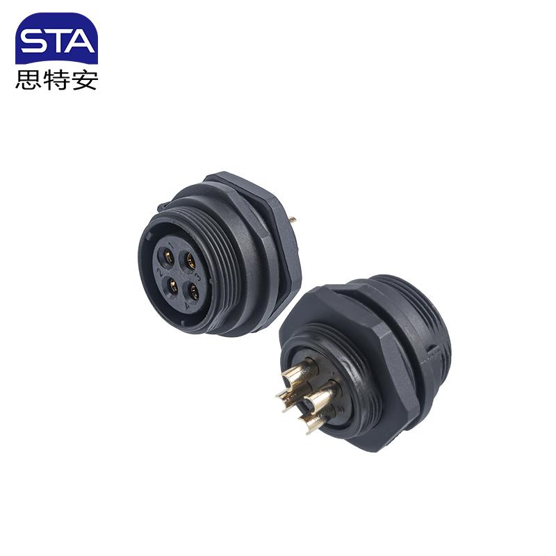 SP21 Aviation Plug Ip68 Waterproof  Cable Connector Docking/square Flange/back Nut Male Plug Female Socket 2/3/4/5/6/7/9/12 Pin