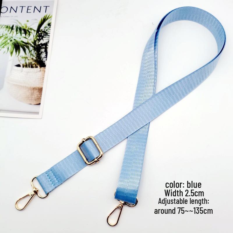 Ευέλικτο Μονόχρωμο Ρυθμιζόμενο Λουράκι Τσάντας Crossbody με Μεταλλική Αγκράφα