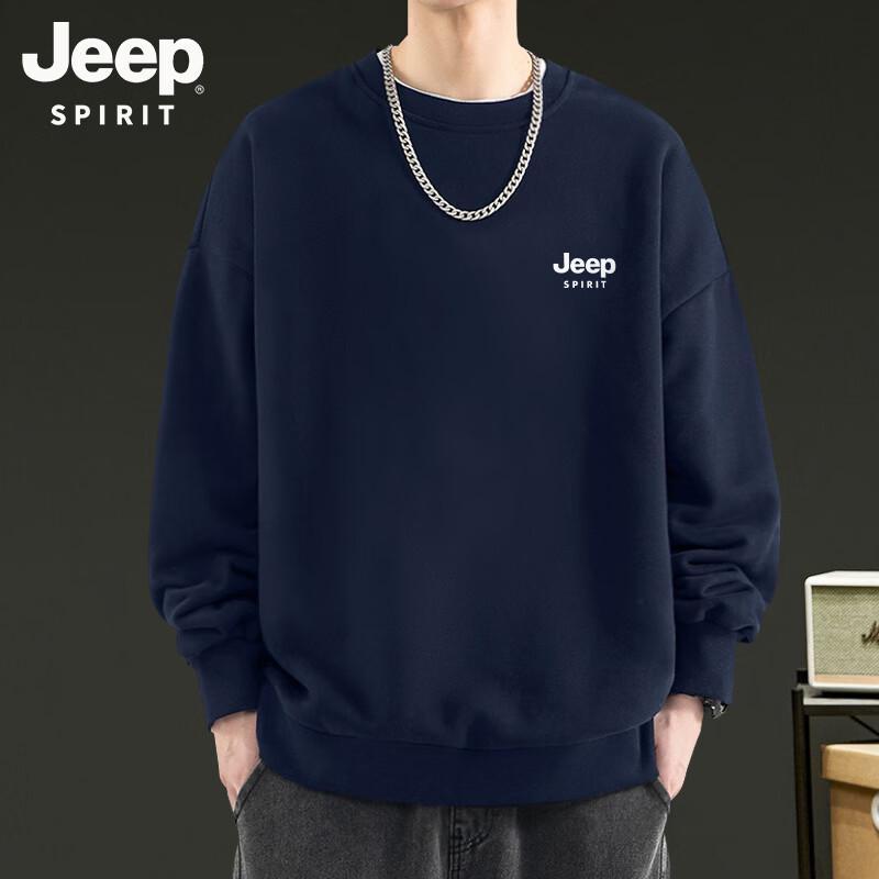 JEEP SPIRIT Men's Loose Fit Crewneck Sweatshirt