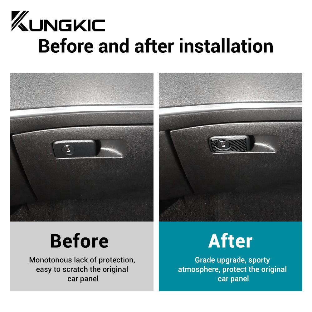 Real Soft Carbon Fiber Sticker For Kia Stinger 2019 2020 2025 2025 2025 LHD RHD Car Co-Pilot Golve Box Interior Trim Accessories