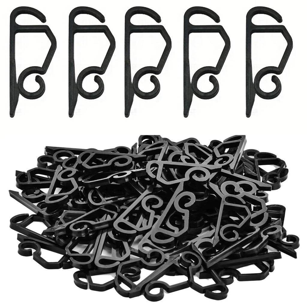 20/200PCS String Lights Holder Light String Clips Outdoor Gutter Clip Holiday Wire Clamp Festival Halloween Christmas Decoraton