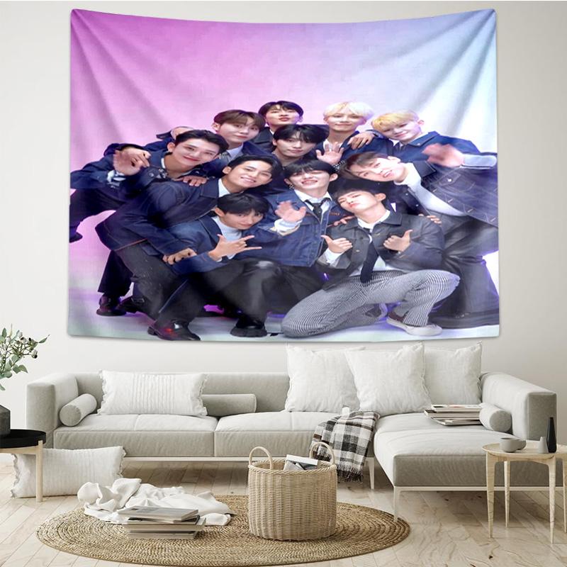 Seven-teen Group  Tapestry Hanging for Bedroom,Livingroom, Playroom,Decor Art Room Wall Tapestry Holiday and Birthday Gifts