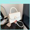 Fashion Spring Candy Color Pu Handbag With Crossbody Strap For Daily Use