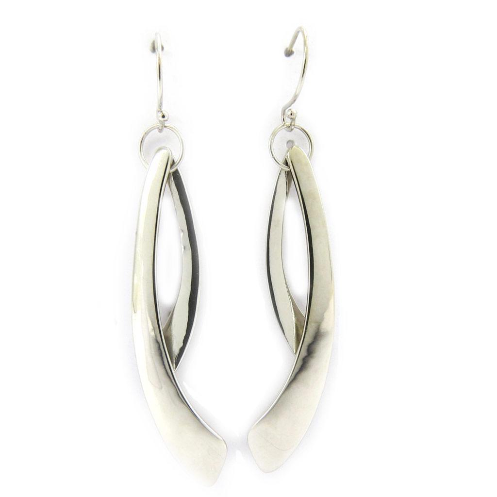 Les Trésors De Lily [G2843] - Silver 'Choréographie' Silver Earrings (rhodium-plated) - 47x12 Mm