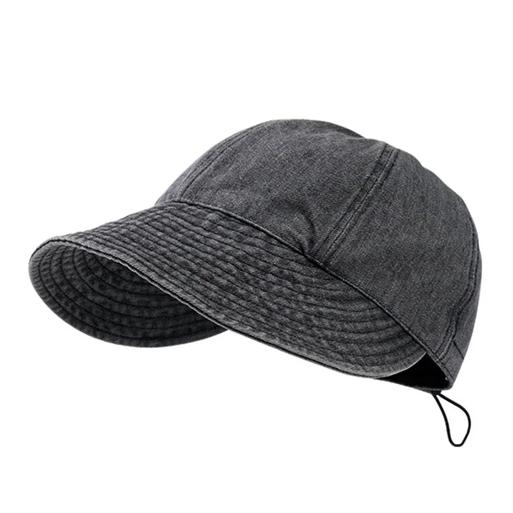 Summer Sun Cowboy Hat Foldable Wide Brim Women Bucket Hat Girl Lady UV Protection Adjustable Outdoor Beach Panama Ponytail Cap
