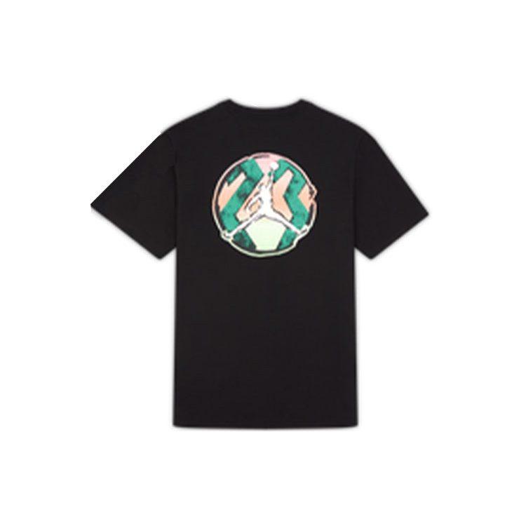 Jordan T Shirts Men's Black Crew Neck Moderate Straight Fit DQ5884-010