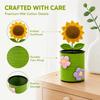 Handmade Crochet Sunflower Pen Holder Cute Desk Pencil Holder  Office School Supplies