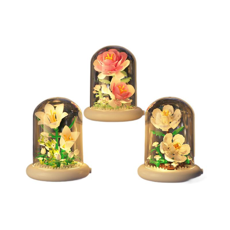 Jihui Building Blocks Flower Pot Series: Compatible with Lego Toys for Children's Educational Fun