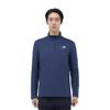 Skechers Basic Sports Series Half-Zip Outdoor Fitness Thermal Long Sleeve T-Shirt Men Tops Navy-Blue P424M135-002Z