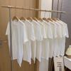 2025 Unisex Heavyweight Pure Cotton White Short Sleeve Basic T-Shirt - Trendy Summer Style