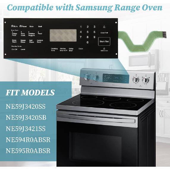 DG34-00020A Range Membrane Switch Touchpad Compatible with Samsung Electric Ranges Ovens, Replaces AP5623392, PS4240764, for NE594R0ABSR,