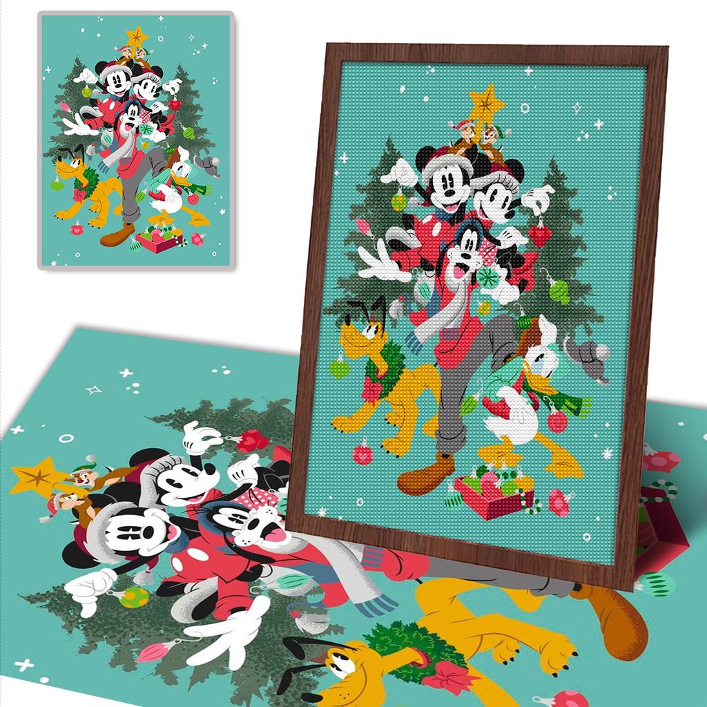 DIY Diamond Painting Mickey Mouse Clubhouse Cross Stitch Kit Mosaic Art Diamond Painting Full Circle Diamond Home Decoration