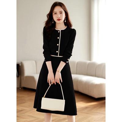 Elegant French Retro Button-Front A-Line Midi Dress