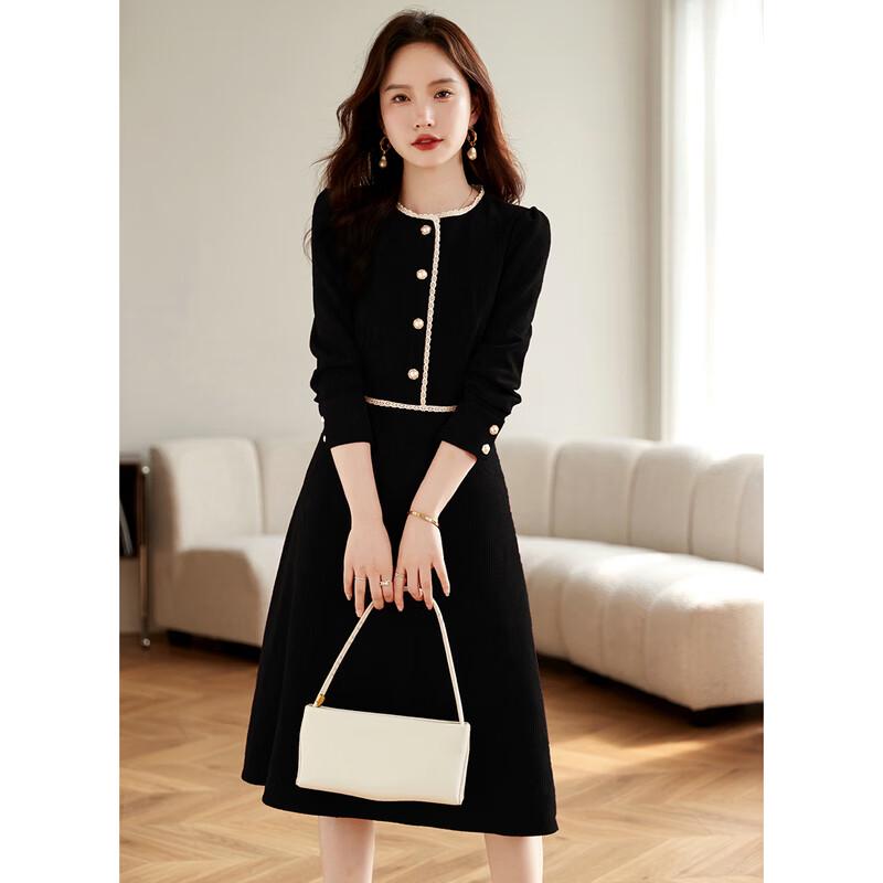 Элегантное французское ретро миди-платье А-силуэта с застежкой на пуговицы спереди L