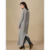 INMAN Women's Color Block Round Neck Sweater Dress