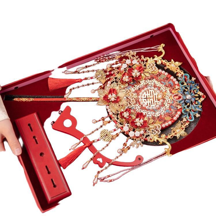 Ming Style Chinese Wedding Fan DIY Kit: Handmade Bride's Accessory