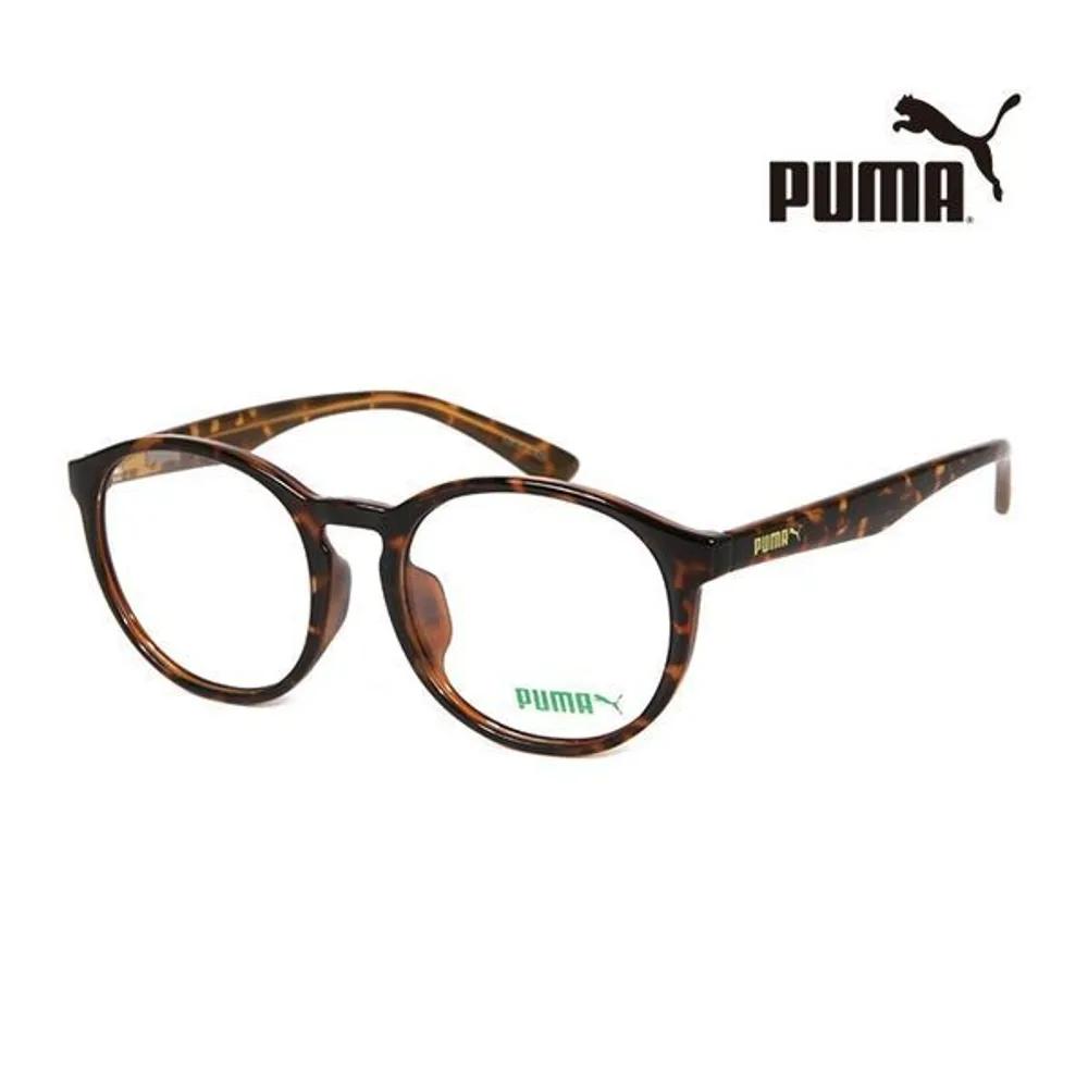 Puma Eyeglass Frames PE0035OA 002 Round Horn-rimmed Glasses for Women and Men