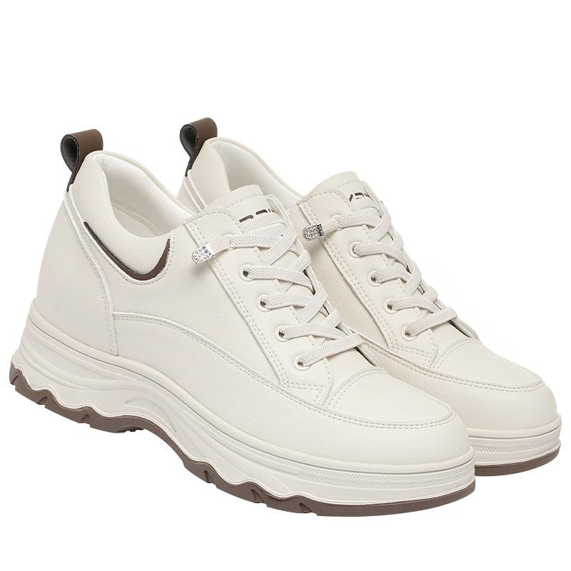 Bequeme, weiche Leder-Laufschuhe Neue Frühlings- und Herbstmode für ältere Menschen im mittleren Alter Chunky Casual Damen Mutterschuhe