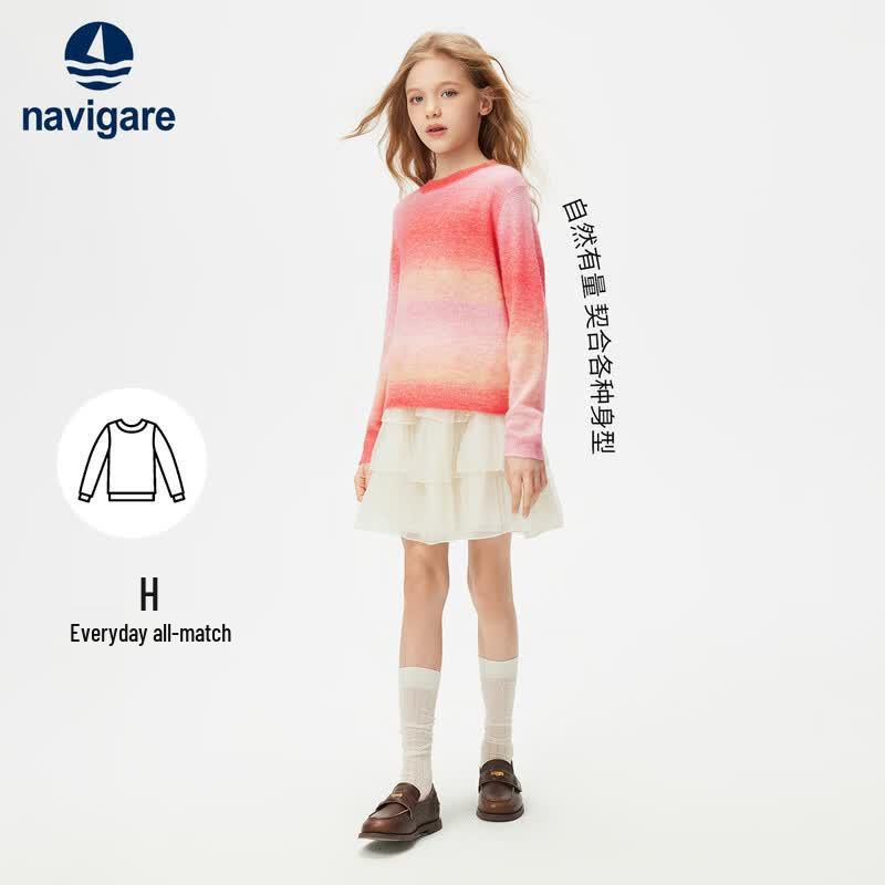 Navigare Girls' Gradient Knit Sweater