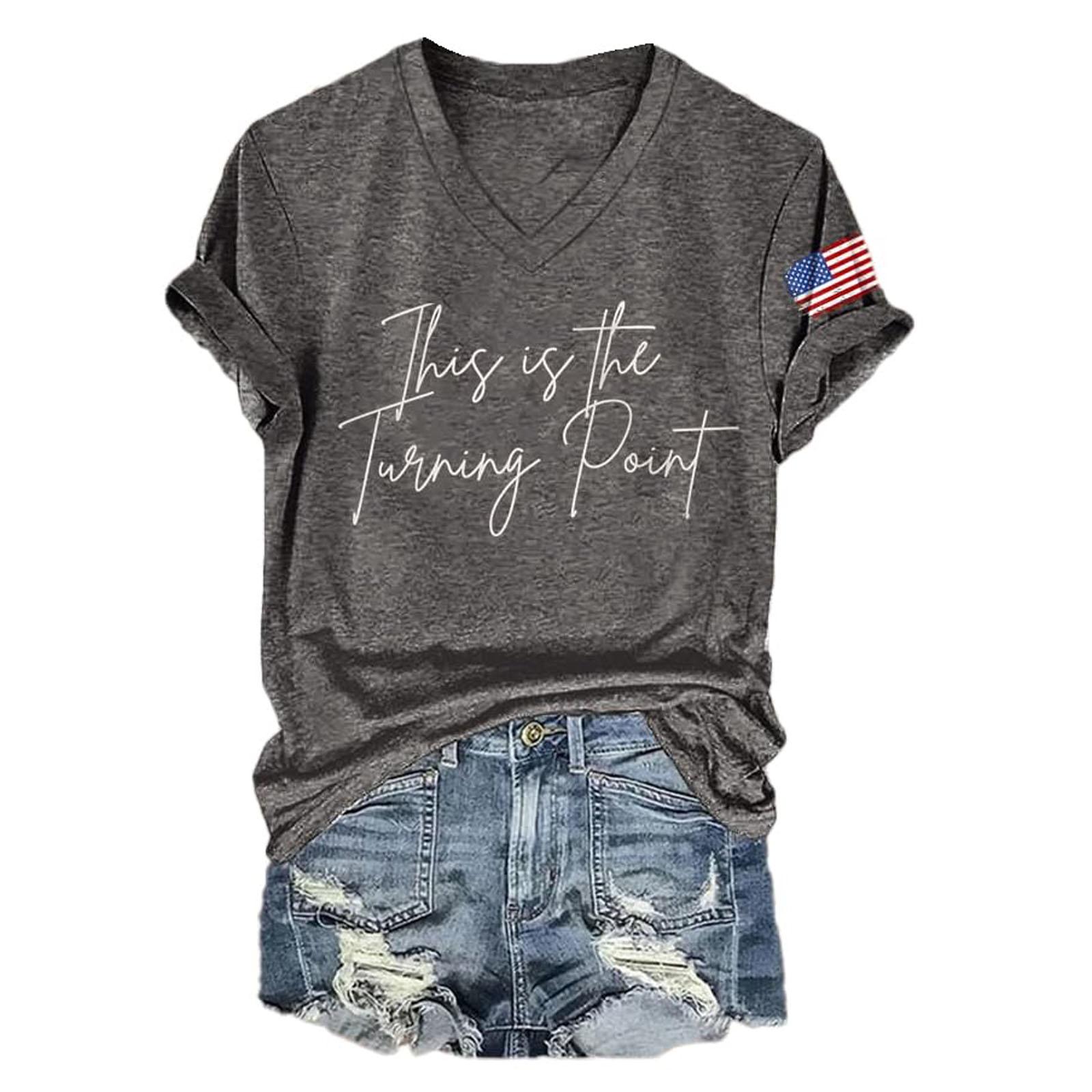 

Женская футболка с V-образным вырезом, с короткими рукавами, повседневный свободный топ L