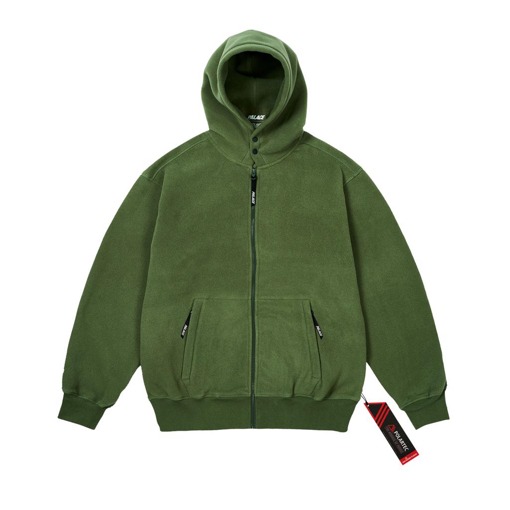 Palace Polartec Lazer Zip Hood The Deep Green Unisex Tops P27CS225