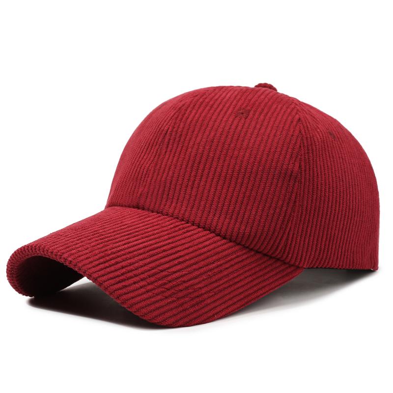 

Solid Color Corduroy Baseball Cap for Casual Outdoor Activities, Travel & Daily Wear 56-60cm красный