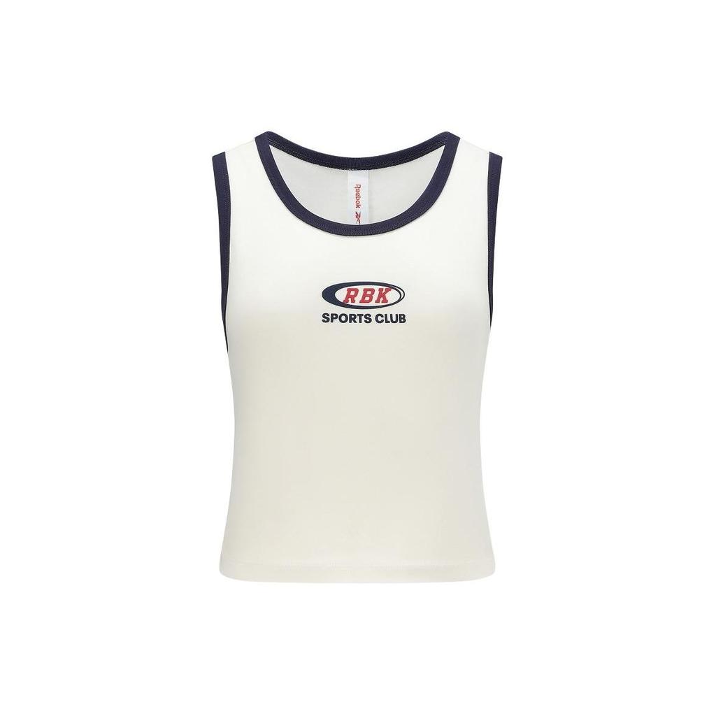 Reebok Color Block Logo Print Slim Fit Sports Casual Tank Top Women Tops Off-White 24SRC410WGW2