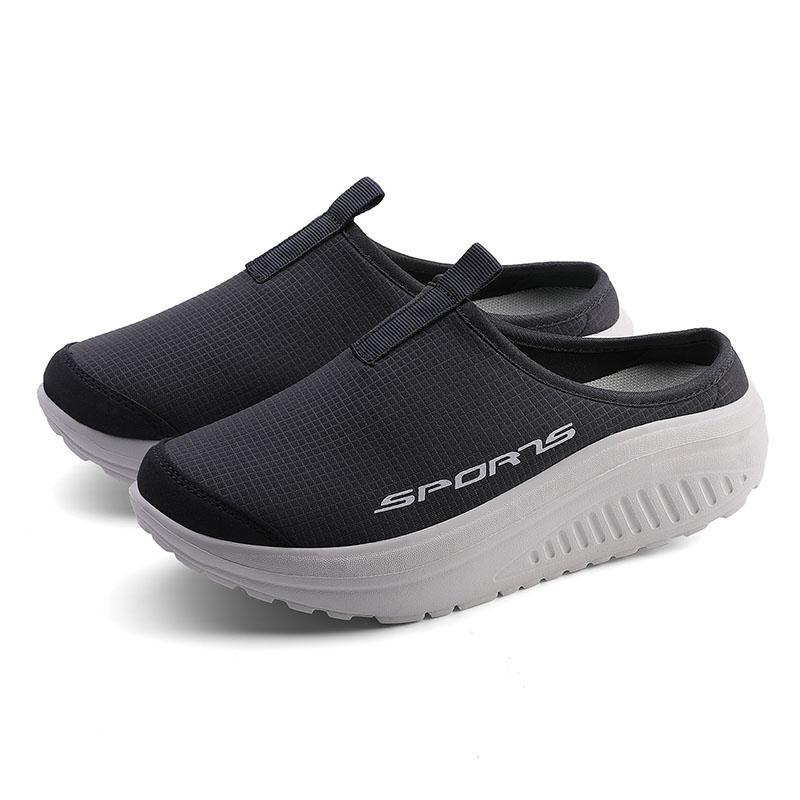Trendy Unisex Half Slippers Breathable Outdoor Women's Casual Walking Loafers With Arch Support Comfort Platform Shoes Anti-slip