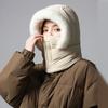 Cold Resistant Warm Scarf Face Mask Windproof Lei Feng Hat 3-in-1 Winter Cycling Hat  Skiing