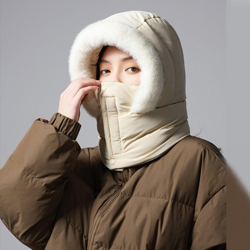 Cold Resistant Warm Scarf Face Mask Windproof Lei Feng Hat 3-in-1 Winter Cycling Hat Skiing